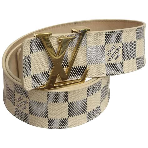 louis vuitton white damier belt men|louis vuitton unisex belt.